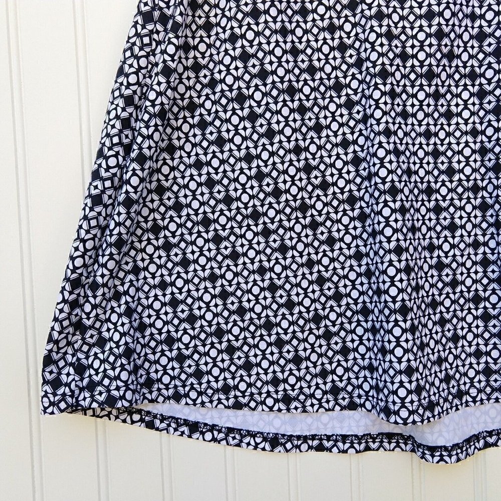 Title Nine Foldover Skirt Size XL Black White Print Short Stretch Active Workout - Picture 6 of 8
